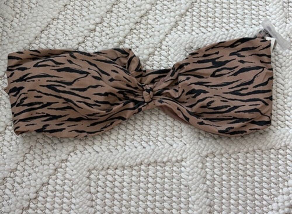 NWT Womens Abercrombie & Fitch Bandeau Strapless Convertible Bikini Top Size XL